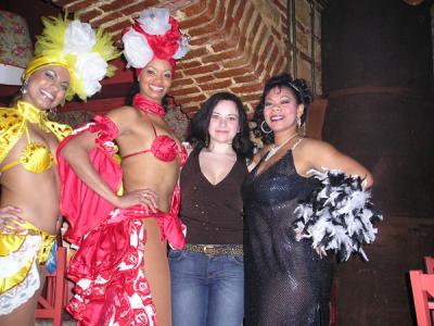Two of the dancers, me and one of the two singers